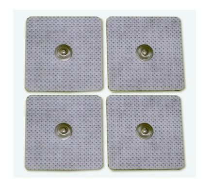 Elettrodi adesivi 50x50 mm con bottone (4 Pz)